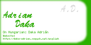 adrian daka business card